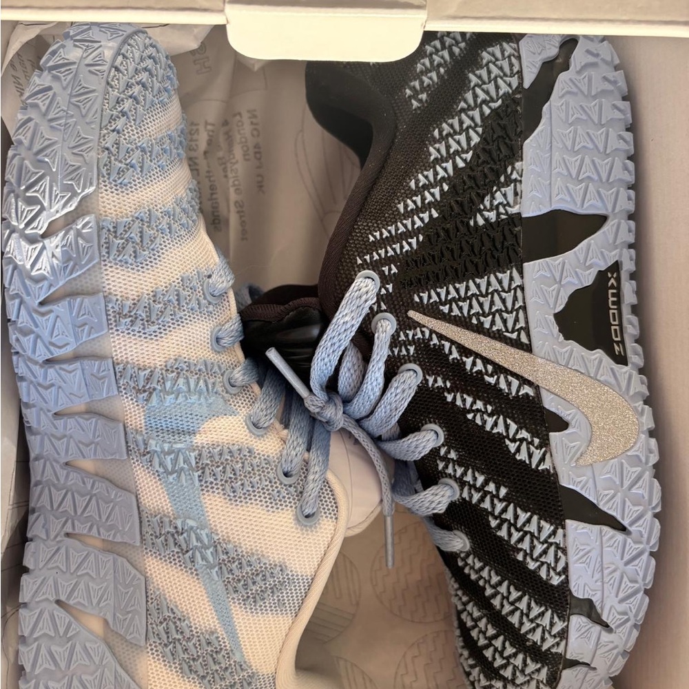 Nike Black and Light Blue custom basketball  Shoes